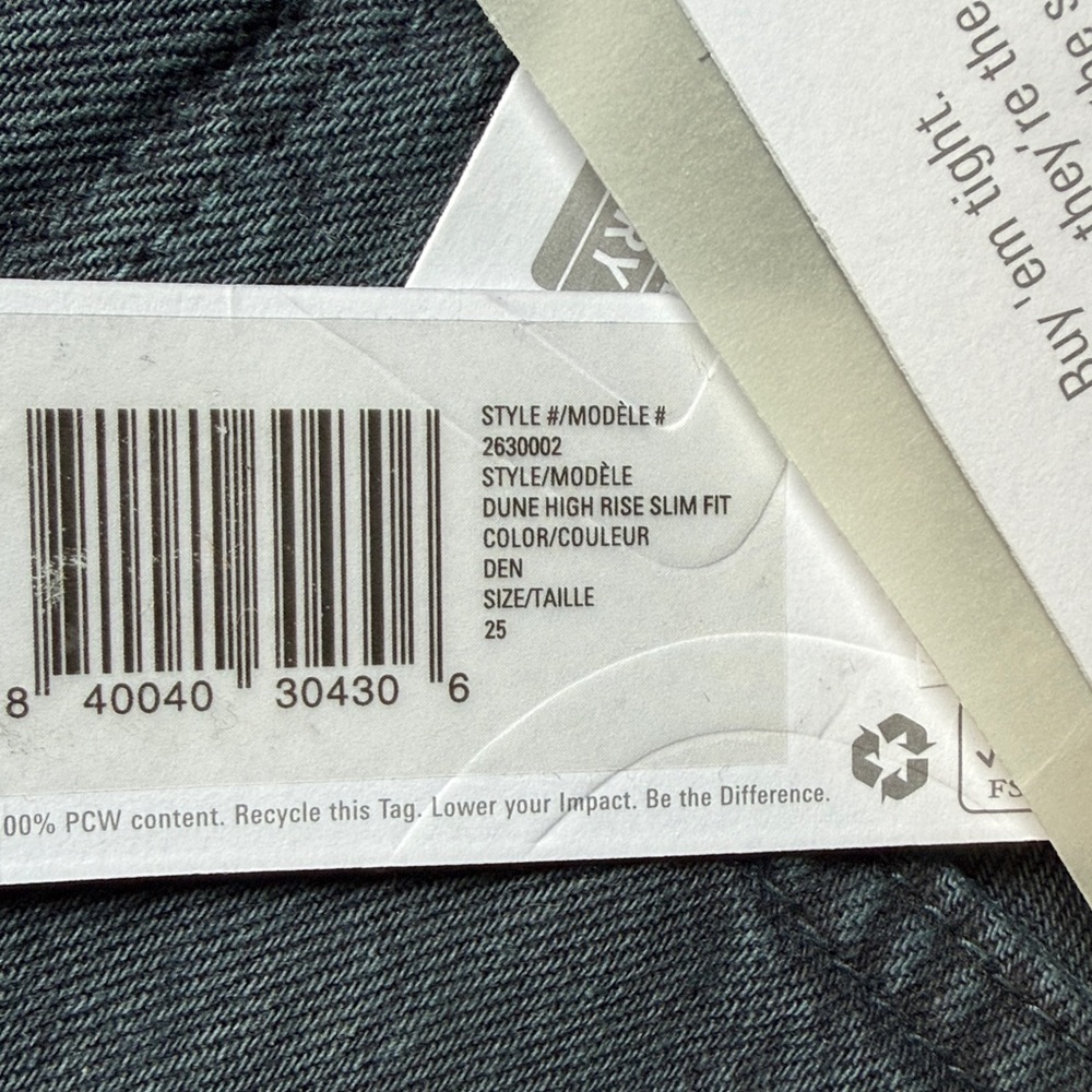 NWT Outerknown 100% Organic Cotton SEA Jeans Dune HighRise Slim Denim Women's 25 - Picture 8 of 14